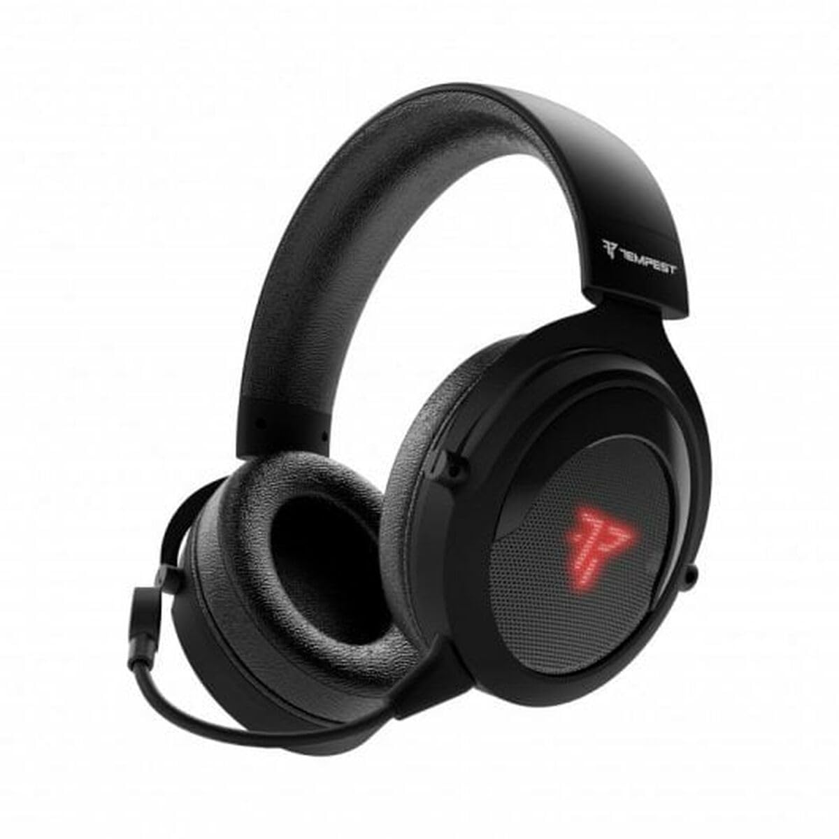 Tempest Emperor Cascos Gaming Inalámbricos con Micrófono, PC/PS5/Switch, Luz RGB, Wireless, Sonido Envolvente, Cascos Gamer Negros