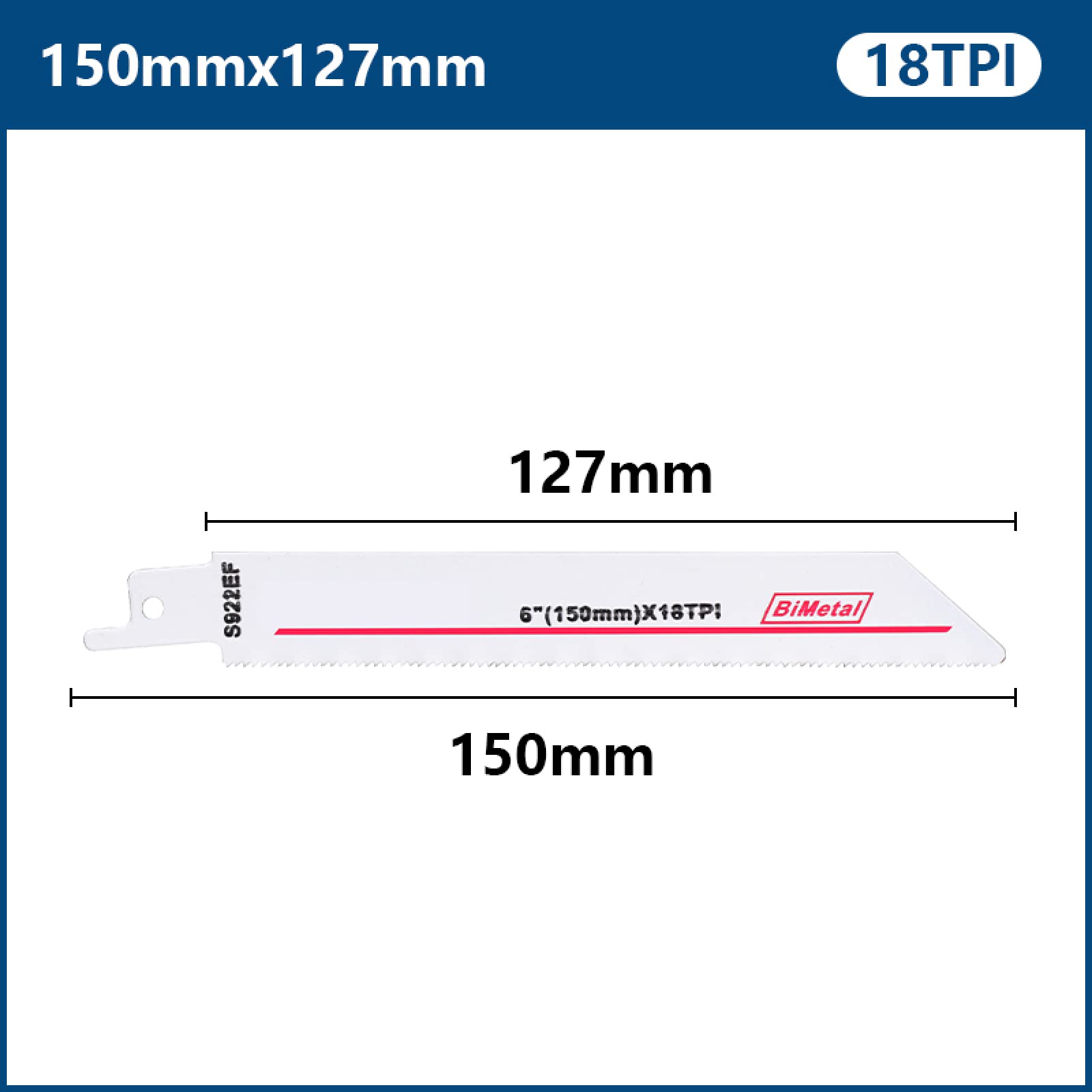 Piła tarczowa, S922EF 18TPI BIM Brzeszczot do piły Jig 6 ''do cięcia drewna rura z tworzywa sztucznego metalowy brzeszczot do piły szablastej, 2 szt.(10pcs)