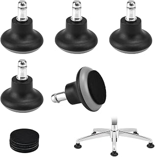 5 Pcs Patas Fijas para Silla de Oficina Patas de Silla Gamer 11mm Base Silla Gaming Patas Silla Gamer Patas Silla Escritorio 35mm Topes de Silla Oficina Pies Fijos para Cambiar Ruedas Silla