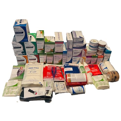 Unishield Class-B First Aid Refills Medication Without Cabinet | Essential Medications for Emergency Preparedness | Ensuring Long-Lasting Reliability | Exceeds OSHA/Ansi Z308.1 2015 | Over 1250 PCS