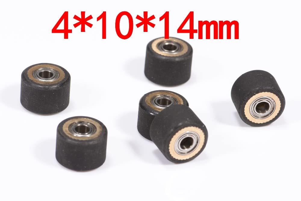 Druckerzubehör Andruckrolle aus Gummi, Andruckrolle, Schneideplotter, kompatibel mit Mimaki Graphtic-Schneideplotter, Andruckrolle aus Gummi (Farbe: 4 x 11 x 16 mm, 6 Stück)(4x10x16mm 6pcs)