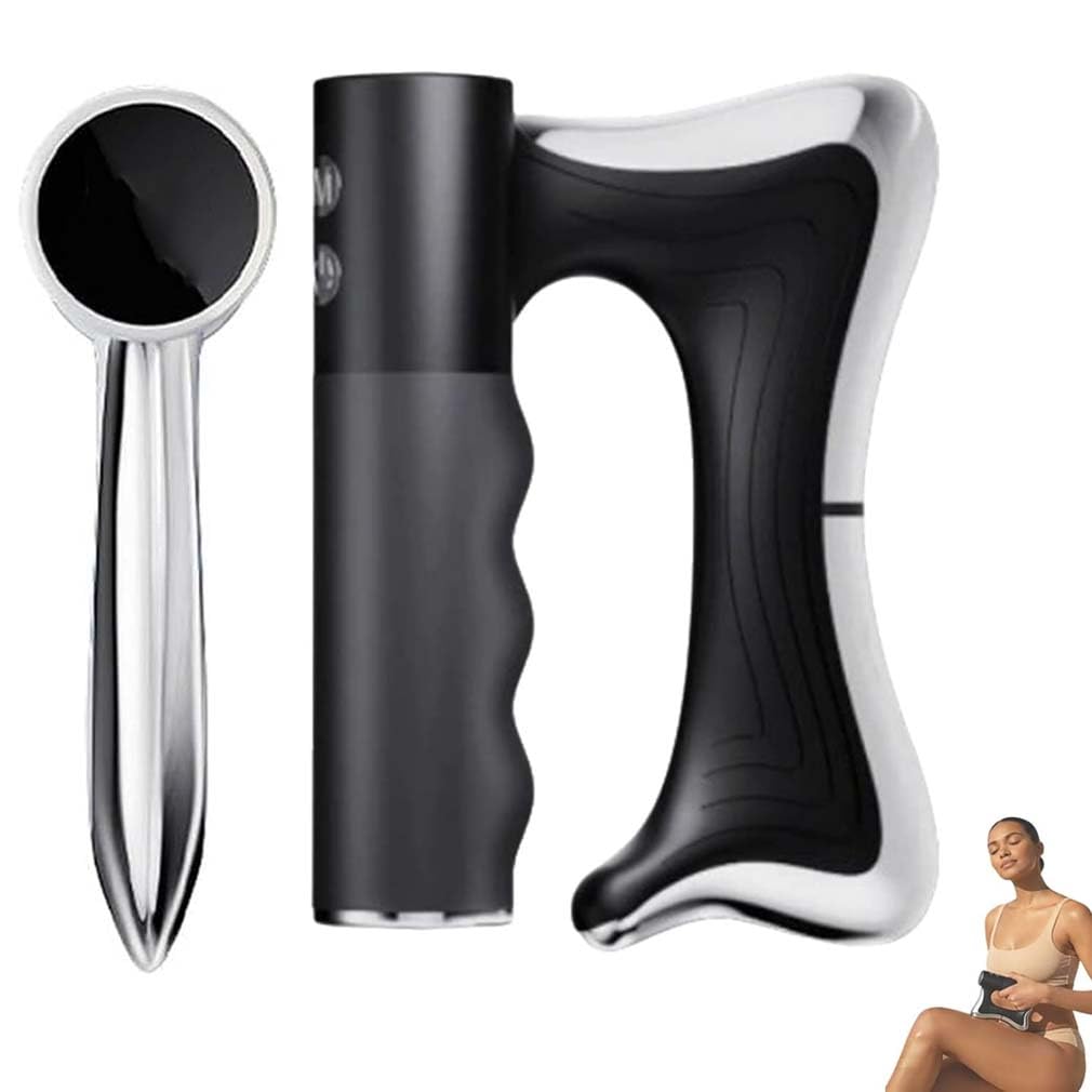 Glwria Fascia Massager, 4-in-1-Faszien-Werkzeug Ganzkörperformung, Cellulite Massagegerät, Elektrisches Gua Sha Massagegerät, Muskel Faszien Schaber mit 3 Heiz, 3 Stufen & 3 Modi für Damen Herren