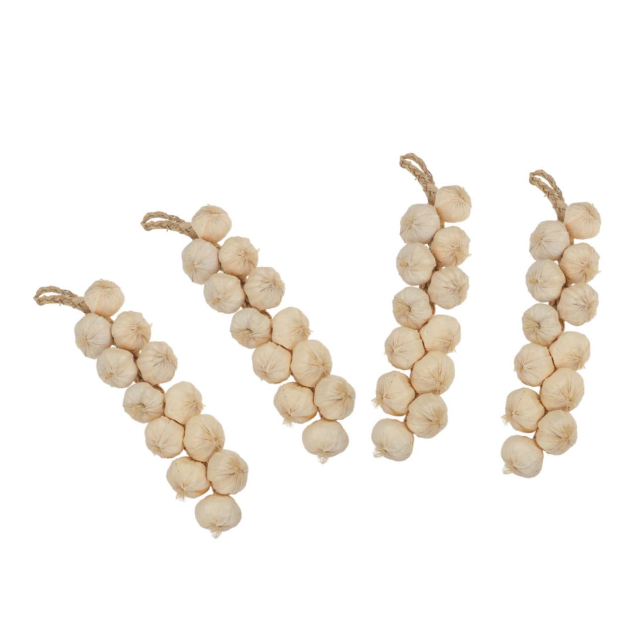 PRETYZOOM 4pcs Simulated Garlic Hanging Skewers Wall Hanging Decor Chinese New Year Ornaments Realistic Garlic Ornaments Onion Plants Harvest Decor Fruit White Fake Vegetables Foam