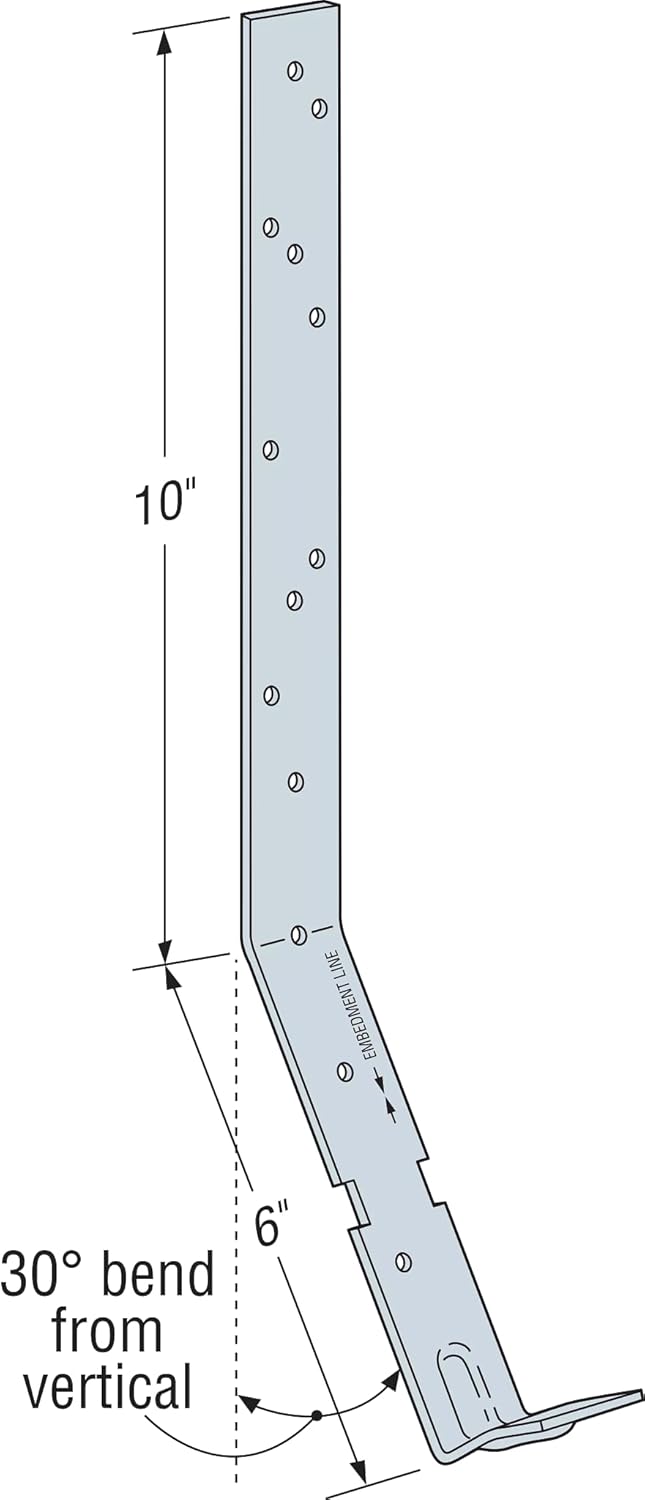 Simpson Strong-Tie HETA16 HETA 16 in. Galvanized Heavy Embedded Truss Anchor (Pack of 50)