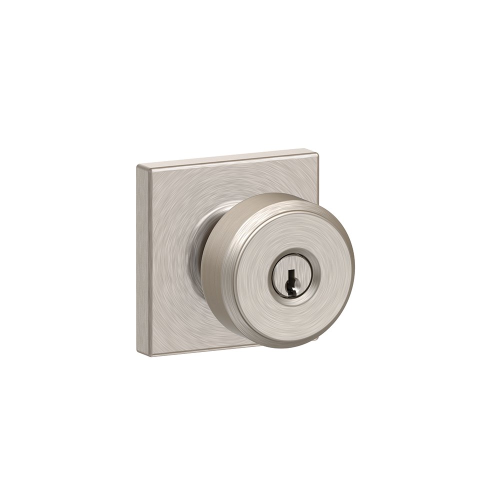 SCHLAGEF51A BWE 619 COL Collins Trim Bowery Keyed Entry Knob, Satin Nickel by Schlage Lock Company
