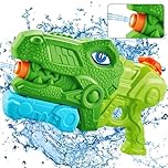 ZLPBAO Pistola ad acqua per bambini, a forma di dinosauro, pistola a spruzzo per bambini, 10-11 m, serbatoio dell'acqua da 650 ml, facile da riempire, giocattolo da spiaggia per bambini e adulti