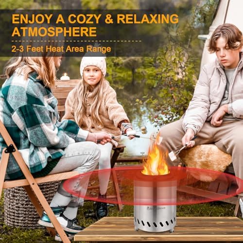 AmazStove tabletop fire pit compact low smoke
