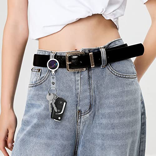 Colorful Music Note Retractable Badge Holders With Alligator Clip Name Tag Card Lanyard Badge Reels 360° Swivel Buckle Hanging Key Chain Doctor Volunteer Student Gift #TOP6