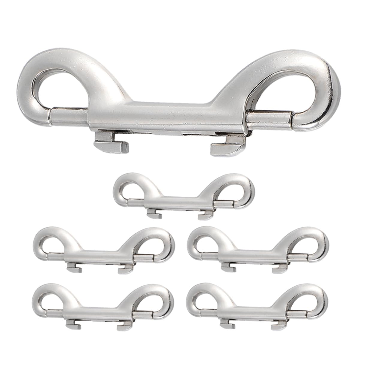 SOLUSTRE Double-Ended Snap Clips for Dog Leash Metal Snap Hooks 6pcs Dog Harness Buckle Heavy Duty for Pet Leash and Outdoor Activities