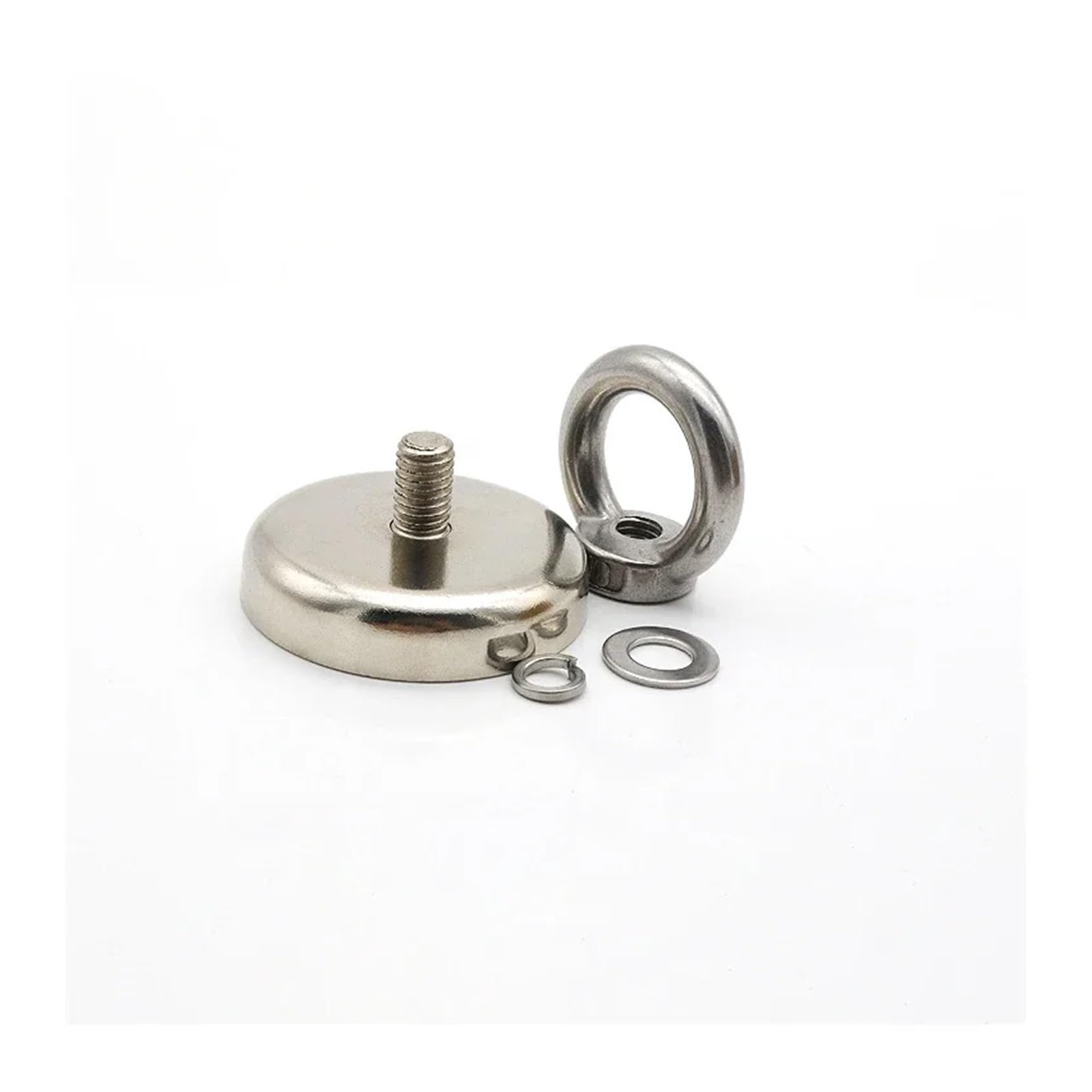 GeRRiT 10 pièces Support Ndfeb Permanent en néodyme Fort D16mm D25mm Aimant Puissant Recherche aimants Crochet Support magnétique pêche récupération (Size : Diameter 42mm)