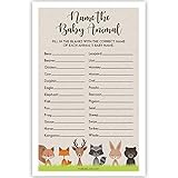 Woodland Creatures Baby Shower Game - Name The Baby Animal