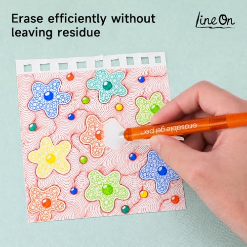 Image of Lineon Erasable Gel Pens, 15 Colors Retractable Fine Point Erasable Pens Clicker for Back to School, Assorted Color Inks, Make Mistakes Disappear for Drawing Writing Planner and Crossword Puzzles