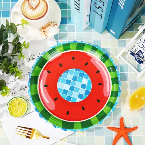 Platos de papel para piscina JarThenaAMCS: vajilla de frutas para fiestas en la playa 4