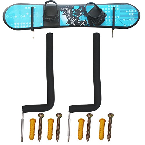 YYST Stainless Steel Snowboard Wall Rack Snowboard Wall Mount Horizontal Display - No