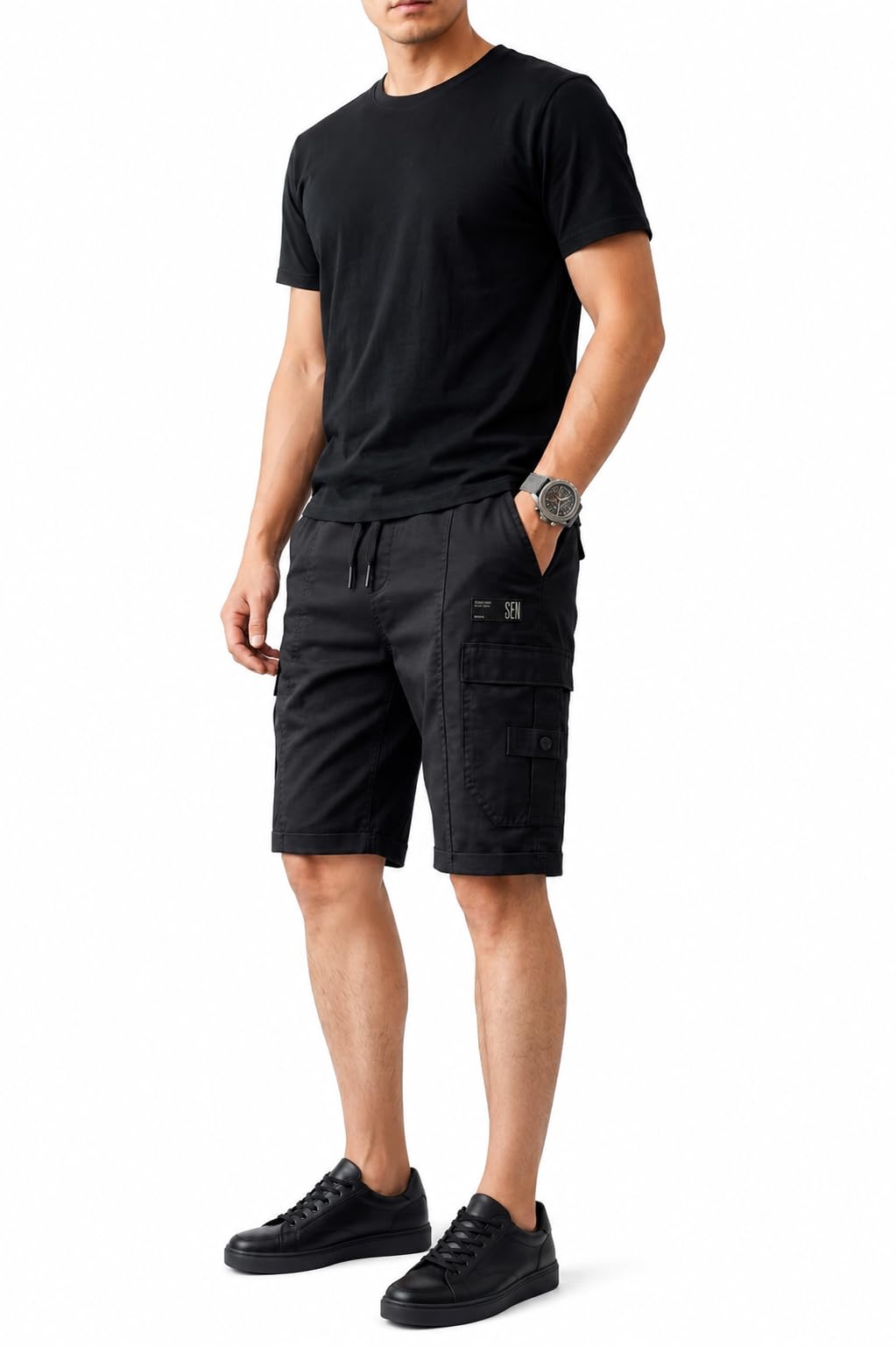 Urban Cargo Shorts Men | Trendy Cotton Shorts | Street Style Casual Shorts with Utility Pockets-picture-50