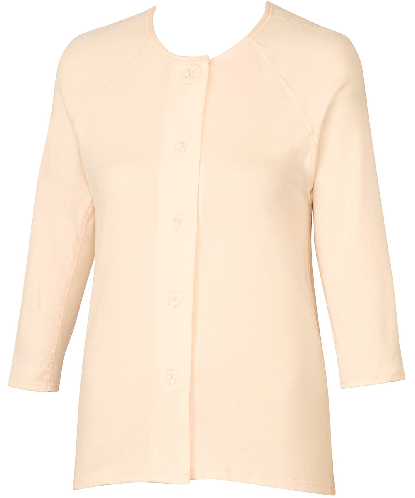 らくラクパートナー インナートップス[ワコール] 肌着 8分袖 介護にも 綿100% 家庭用タンブル乾燥機対応 マジックテープ(R) シニア DHL523レディース