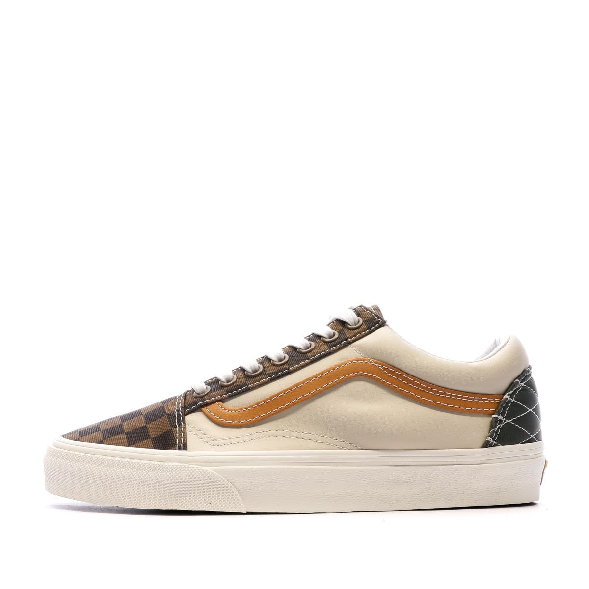Vans Zapatillas de deporte para mujer, color beige y marrón