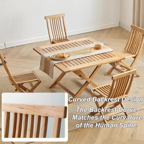 Lightweight Portable Camping Chairs for Adults, Foldable Ergonomic Design, No Assembly Required, Space-Saving Patio & Garden Furniture, Large Wooden Lawn Chair - Image 7