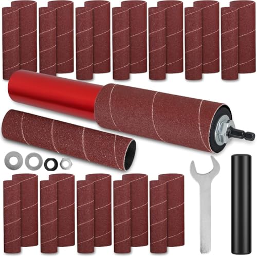 Kznifmk Adaptador de Lijadora de Husillo para Taladro, Tambor de Lijado Manual para Taladros de Columna y Taladros Eléctricos, para Pulir Madera