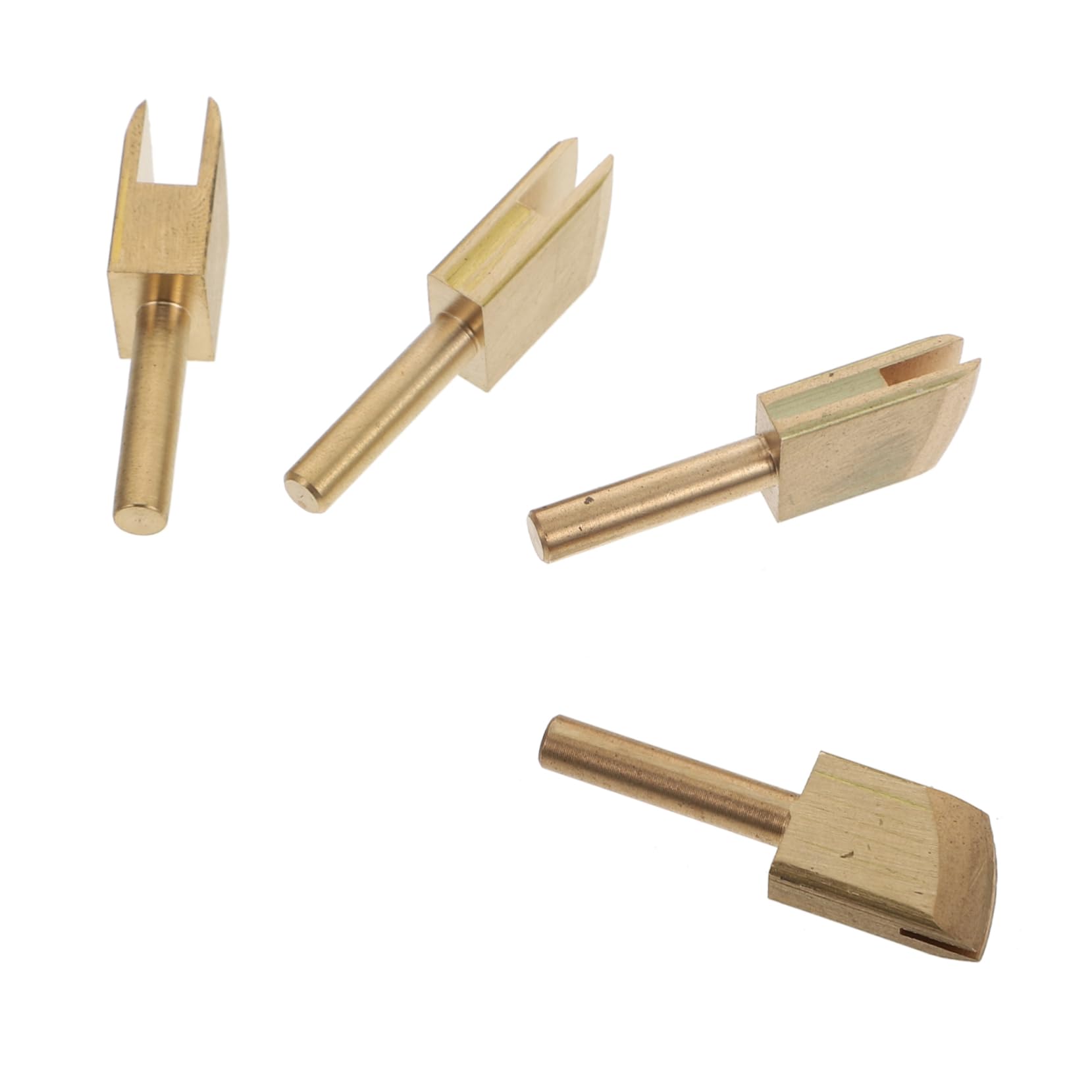 Gadpiparty 2 Series Herramienta De Pulido De Bordes De Cuero Accesorios De Punzón De Cobre Para Bricolaje Para Manualidades Y Acabado De Cuero 4 Piezas*2
