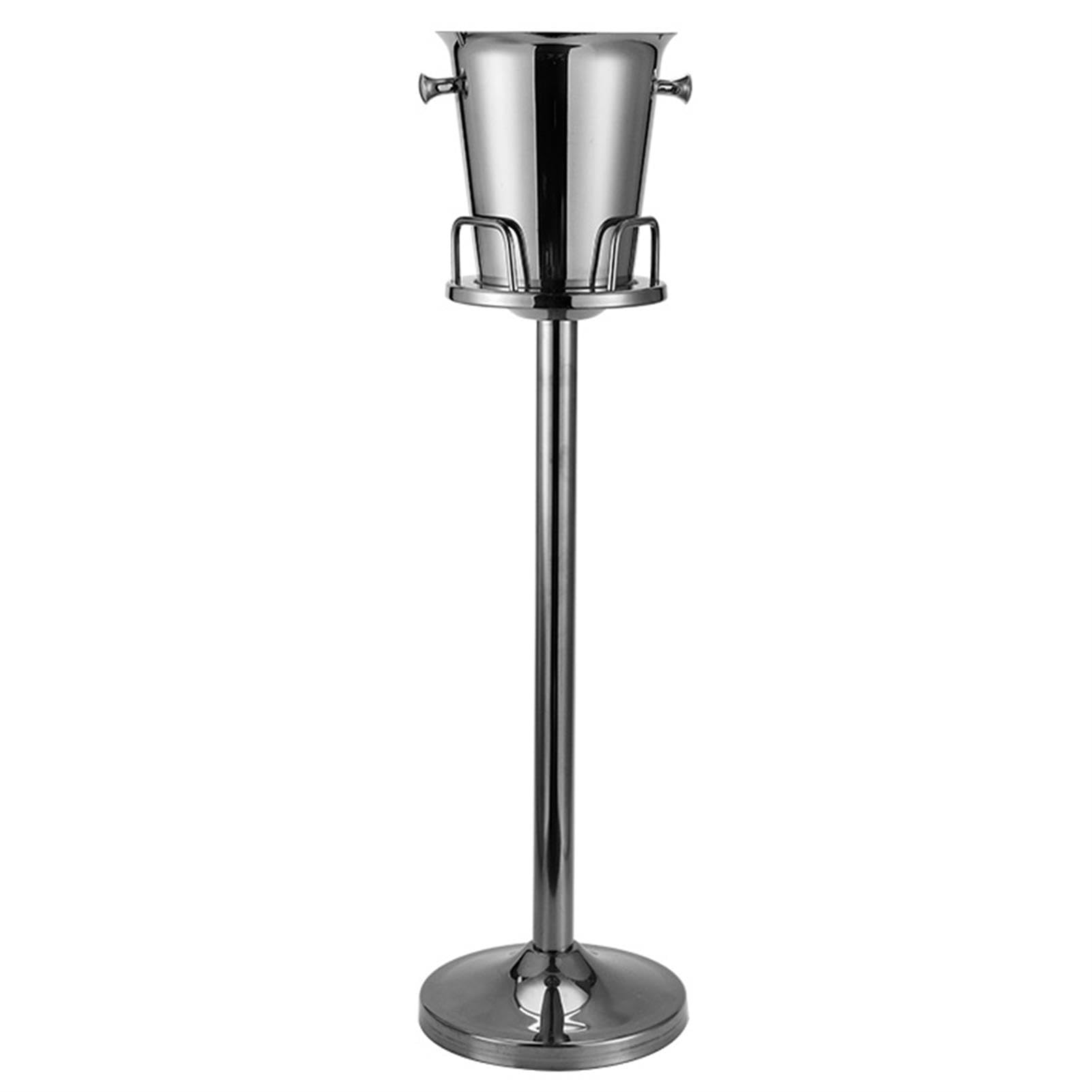 Cubo de champán con soporte, enfriador de vino de acero inoxidable, ideal para fiestas, bares, bodas, barbacoas y hogares