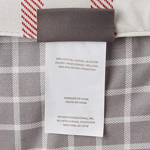 Image of Eddie Bauer Home Portage Bay Collection 100% Cotton Soft & Cozy Premium Quality Plaid Comforter with Matching Shams, Full /Queen, Grey