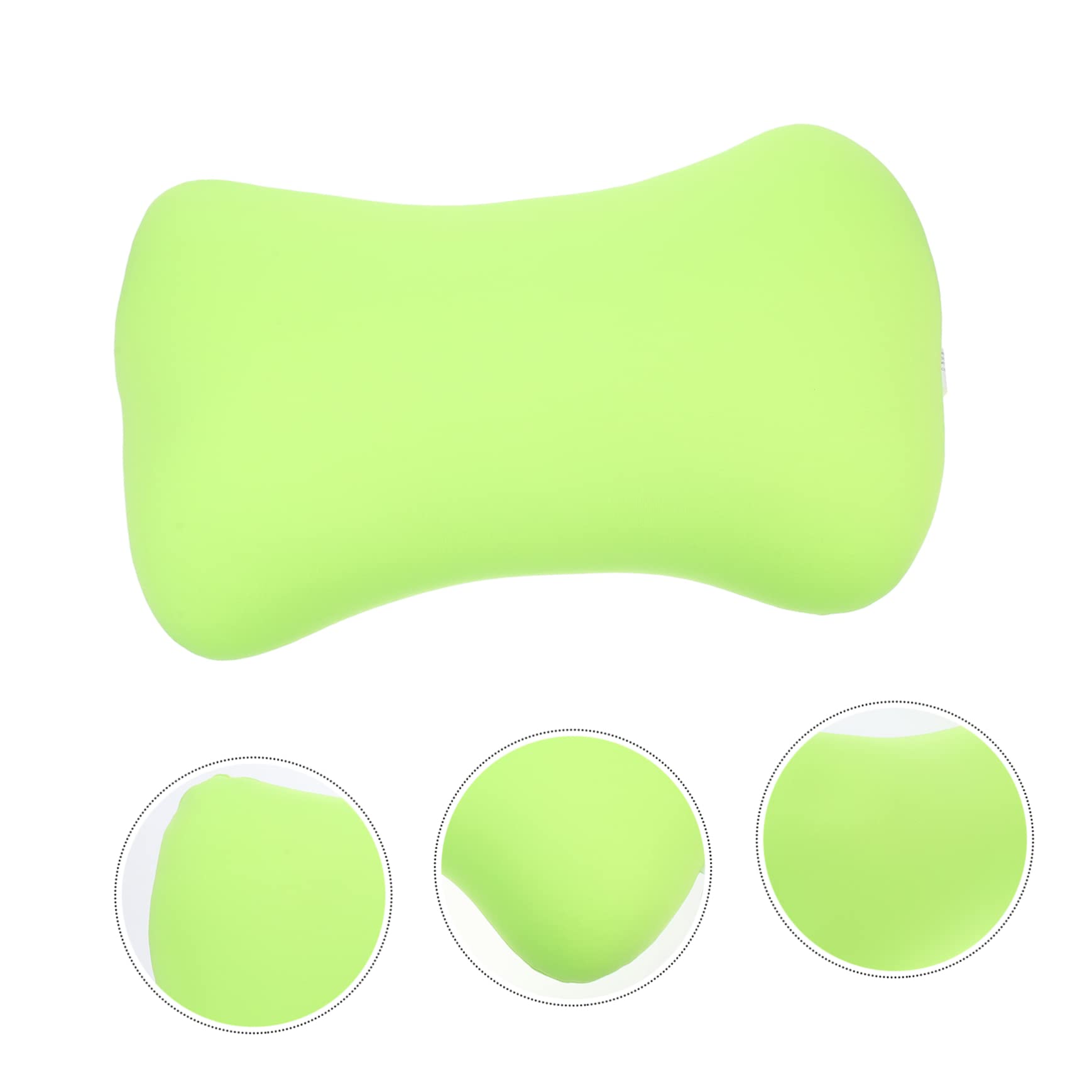 Almohada De Hueso Portátil para Camping Mini Tamaño Espuma De Partículas Verde Cómoda para Cuello Uso Al Aire Libre Oficina Viaje