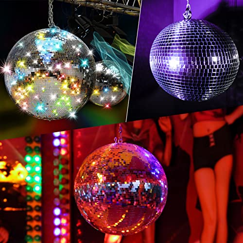 40 Pack Mirror Disco Ball In Variety Silver Hanging Glass Mirror Ball Light Ball With String Disco Hanging Ornament For Club Stage Bar Birthday 70S Party Decoration (10/ 6/ 3/ 2/ 1.2 Inch) #TOP3