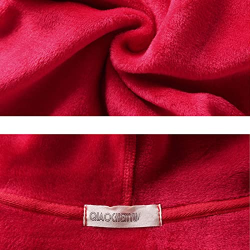 Mercatoo Moletom infantil com capuz e manga comprida, básico, liso, com capuz e bolsos, Vermelho, 3-