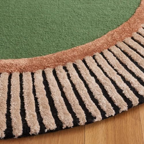 Tapete Oval Artesanal de Lana ELASSA CARPET 5x8 pies miniatura 2