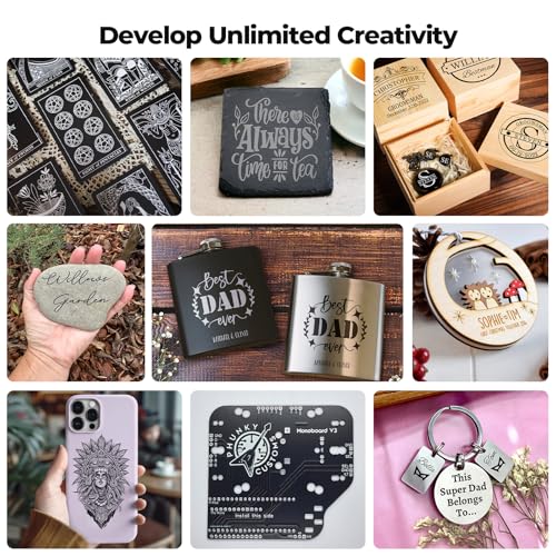 S1 Laser Engraver Machine, 2.5W(2500mW) High Precision Laser Cutter and Diode Laser Engraving Machine, 130x130mm Working Area for Wood and Metal, DIY Laser Engraver