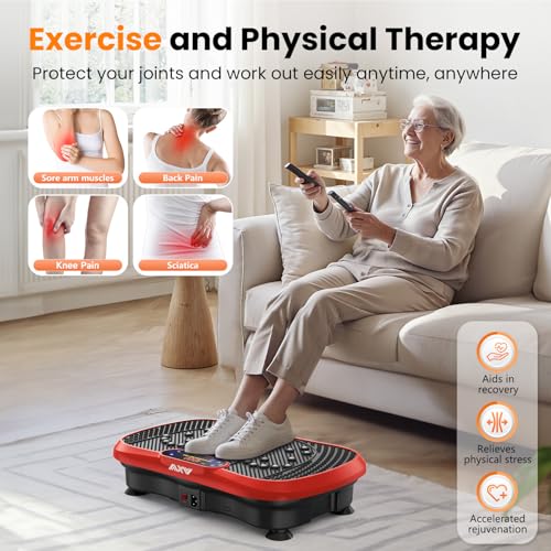 Image of AXV Vibration Plate Fitness Platform Exercise Machine Vibrating Shaking Full Body Shaker Workout Vibrate Stand Shake Board Sport for Weight Loss Fat Burner for Gym Home Office