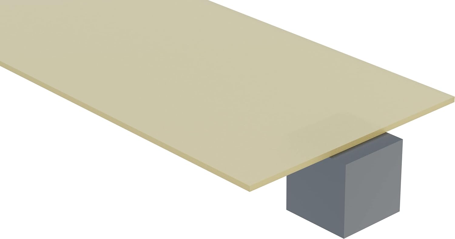 2146 Ivory, Translucent, Acrylic Sheet, 6MM (1/4) Thick, 12 W x 12 L (Pack of 2)