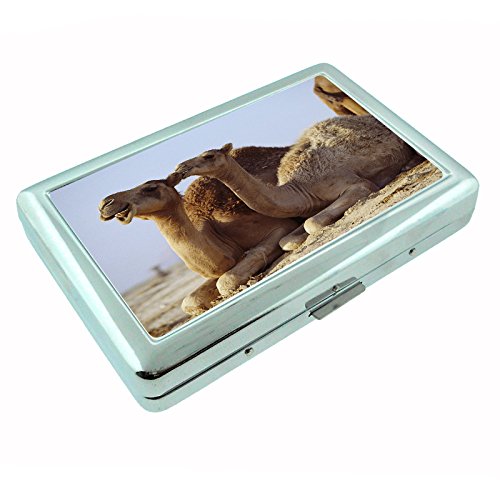 Amazon.com: Desert Camel S4 Metal Silver Cigarette Case Wallet Id Holder 4
