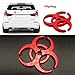 Biohazard Stickers Auto Metal Emblem Umbrella Corp Multi-Layer Plated Zinc Alloy Decals The Strain 3D Car Sticker 2pcs/Set (Red-2.44