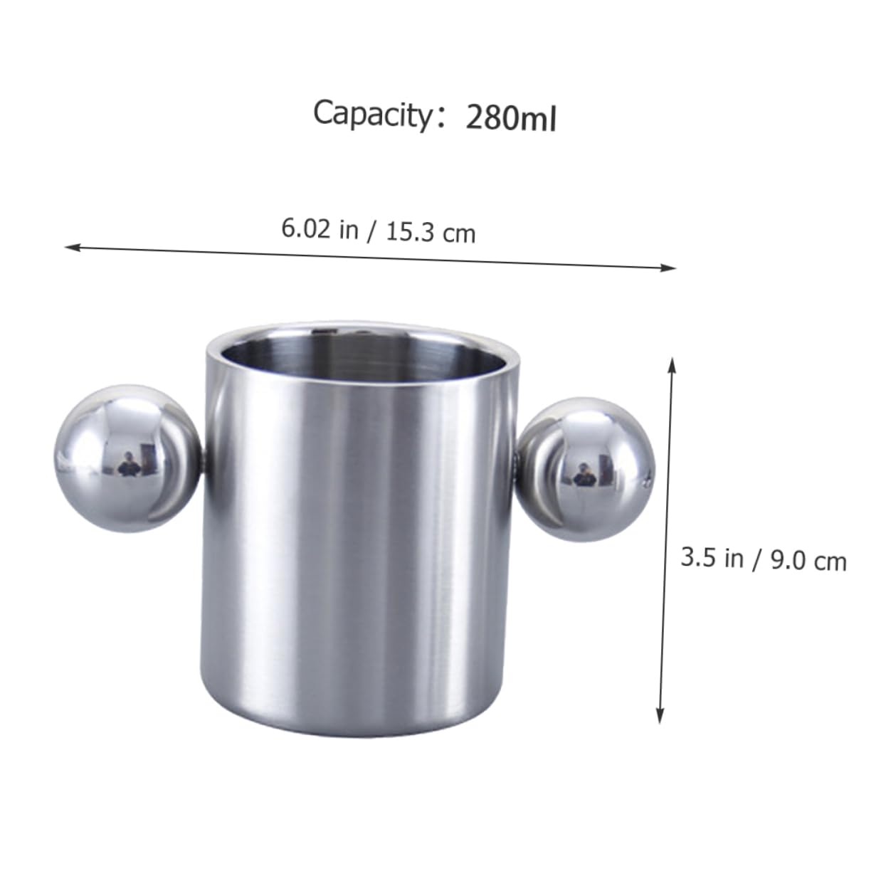ABOOFAN 2St becher aus edelstahl Kaffeebecher Wassergläser Mehrzweck-Weinbecher Reisekaffeetassen Weingläser Espressotassen Blechbecher zum Trinken tragbare Tassen bequem Campingbecher