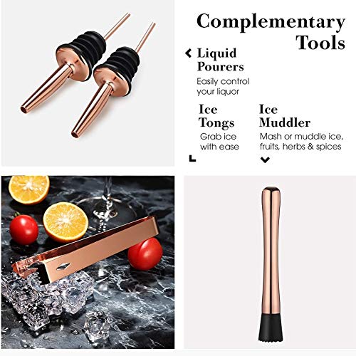 Set coctelera de acero inoxidable para bartender 11 piezas miniatura 4