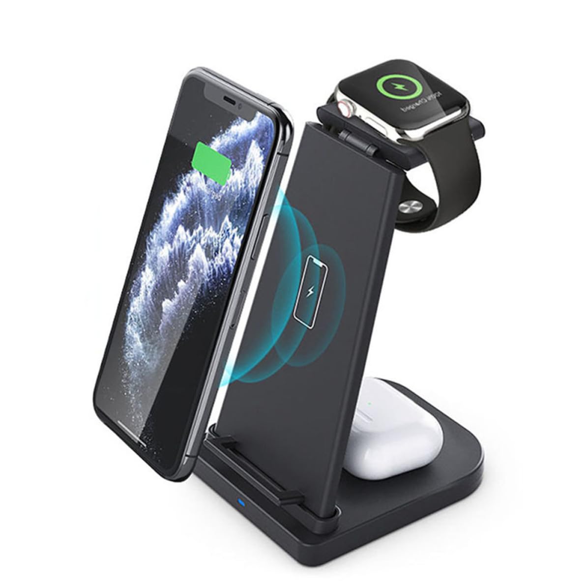 Cargador Inalámbrico Plegable y Desmontable para Teléfono y Reloj