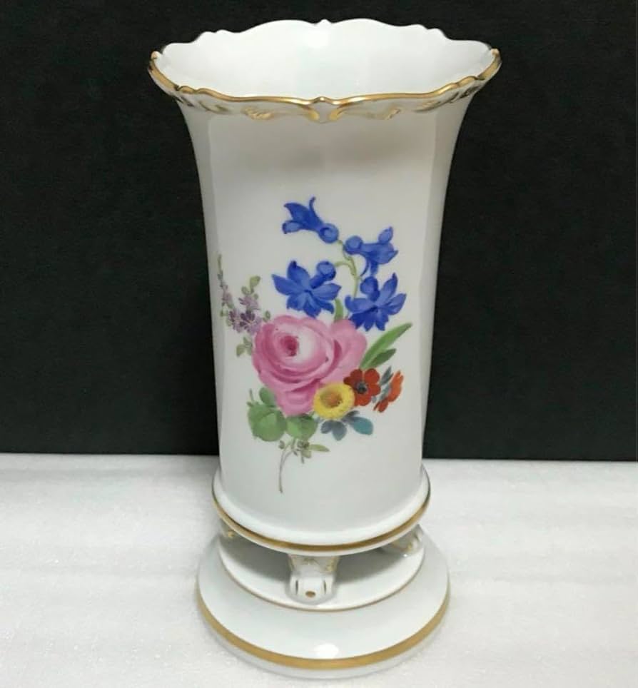マイセン 金彩 四つ脚 フラワーベース 花瓶 一輪挿し 一級品 Amazon.co.jp: マイセン 金彩 四つ脚 フラワーベース 花瓶