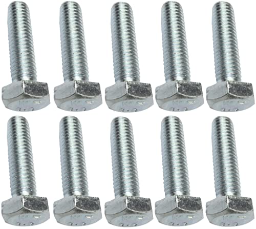 AERZETIX - C47372 - Juego de 10 Pernos M8x30 - cabeza hexagonal - Ø8x30mm - DIN 933 - clase 8.8 - acero galvanizado - bricolaje - herramienta de montaje/ferretería