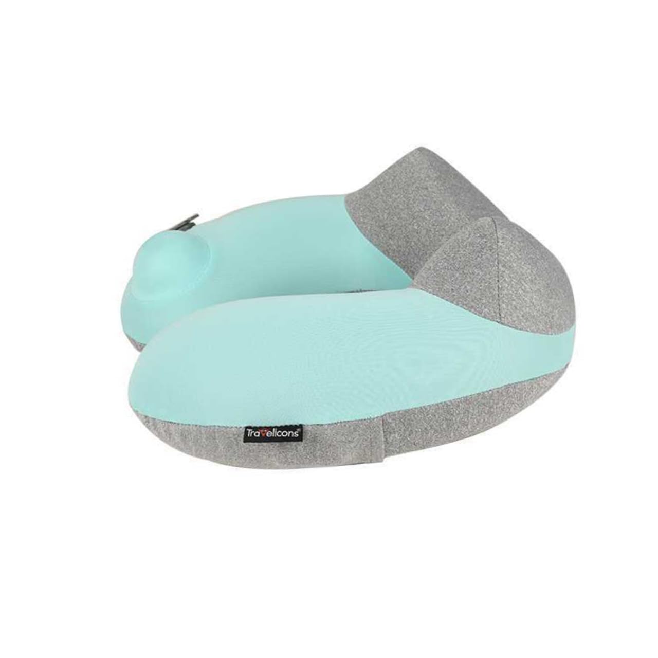 Homoyoyo Aufblasbares U-förmiges Nackenkissen Blau aus Nylon