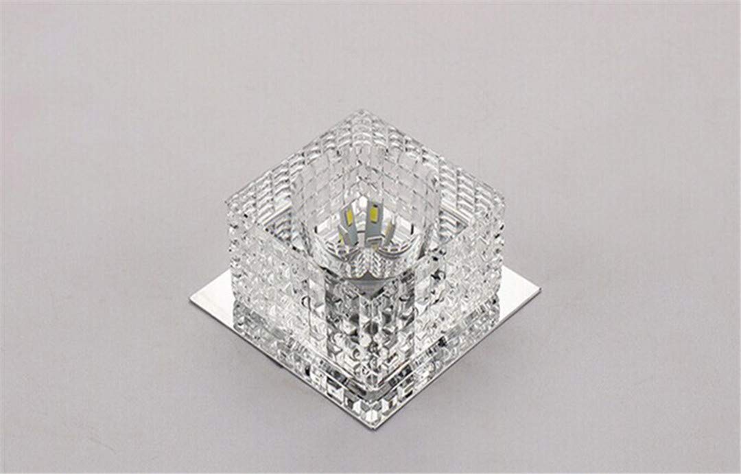 De&Kenrst Square Led Crystal Ceiling Lighting Lamps for Home Ceiling Entrance Lights embeded Colorful Light