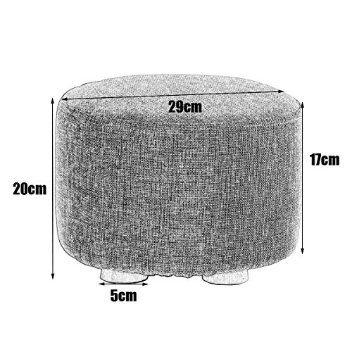 Changement de chaussures facilité avec ce pouf rond robuste