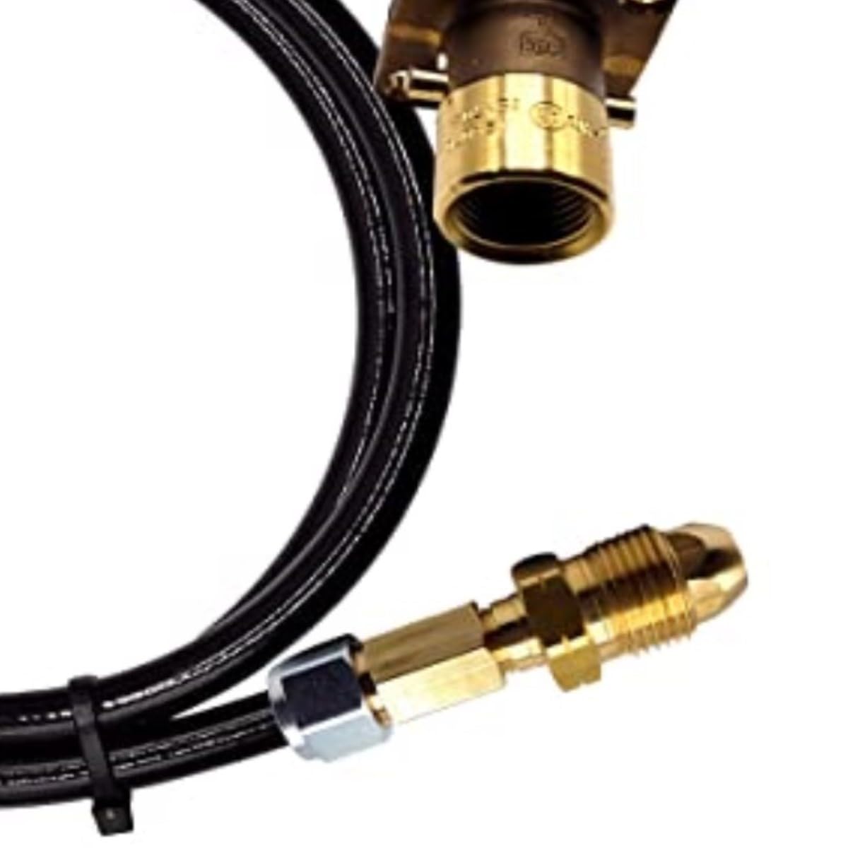 Gomet Adapter do napełniania butli gazowej LPG do bagnetu, zestaw z zaworem zwrotnym bez i rurą węża 8 mm do przyczepy kempingowej (4 m)