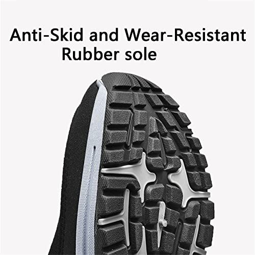 Men's Arch Support Slip-on Canvas Loafers,Outdoor Casual Non Slip Orthopedic Sneakers Flats Walking Boat Shoes (Grey,8)3