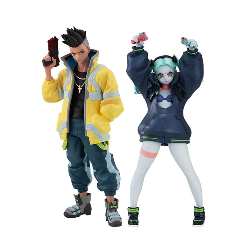 Tongyundacheng David Martinez Figure Lucyna Kushinada Action Figure Rebecca Statue Anime Character Models Handmade Collectible Figurines PVC Desktop Decoration