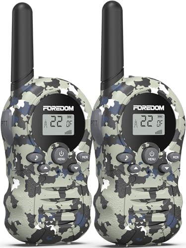 FOREDOM J388C Walkie Talkies voor Kinderen, Set van 3, Lange Afstand, met Zaklamp