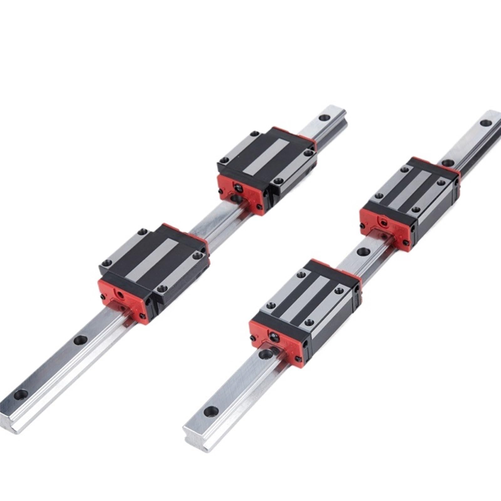 Guide Coulissant linéaire Miniature Rail de Guidage carré HGR15 HGR20 HGR25 HGR30, 2 pièces, 4 pièces, glissières de Chariot for CNC(2 Rails 4 HGH30CA,500mm)