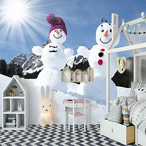 Papier Peint Canevas 3D Noël Rénovation Murale Sans Colle - 3