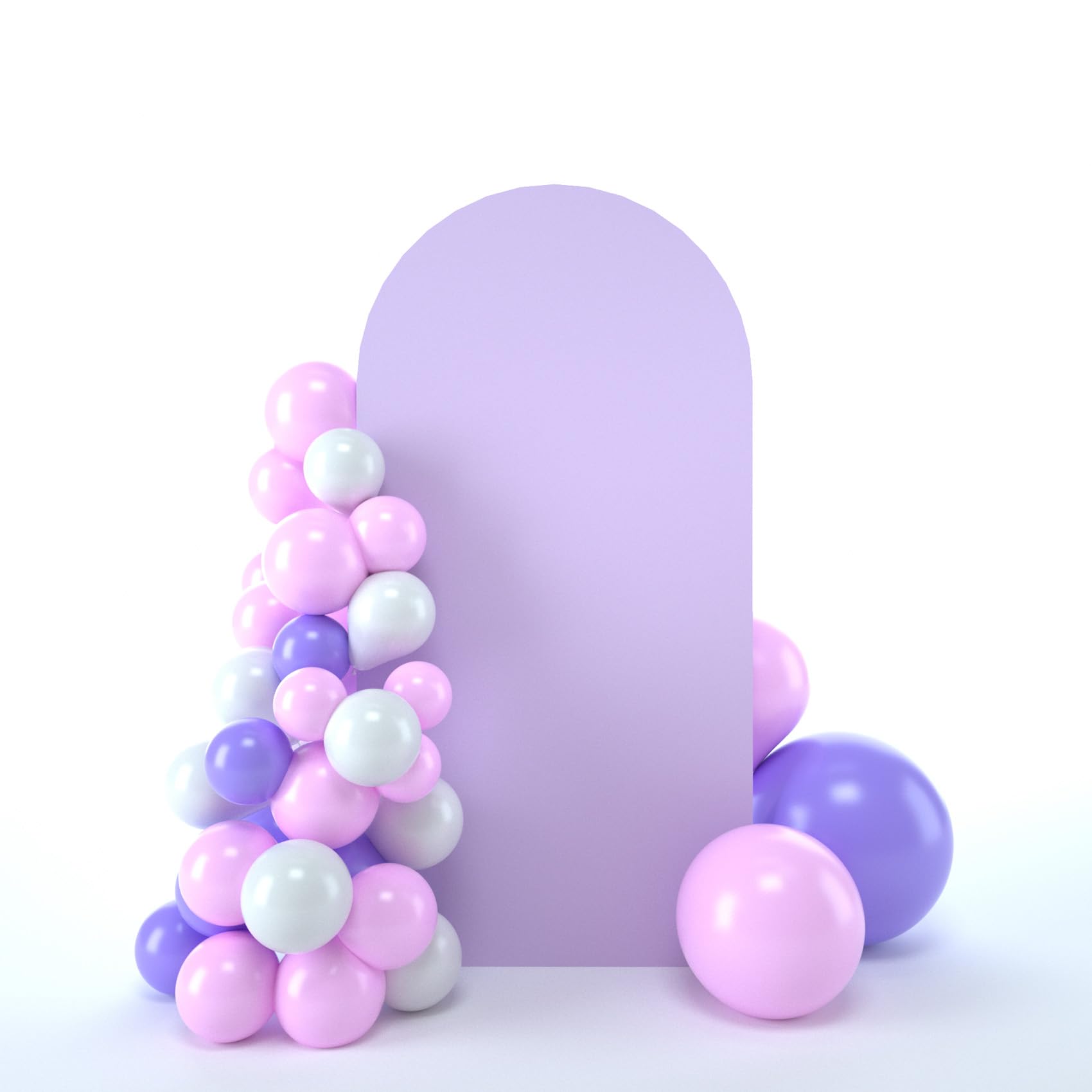 bricia Wedding Arch Backdrop Stand Cover, 6.6FT Double Sided Stretchy Arch Cover Fitted Wedding Birthday Party Banquet Decoration (Lavender 79.2''